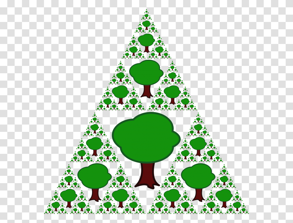Technology Tree Fractal Triangulo Arbol, Triangle, Christmas Tree, Ornament, Plant Transparent Png