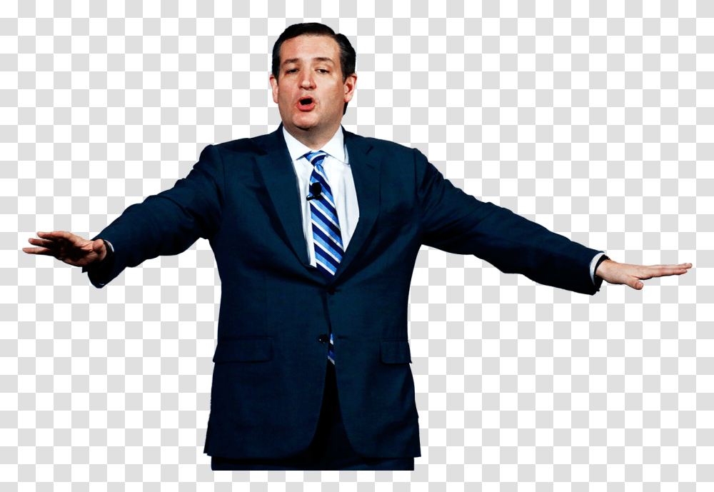 Ted Cruz No Background, Tie, Suit, Overcoat Transparent Png