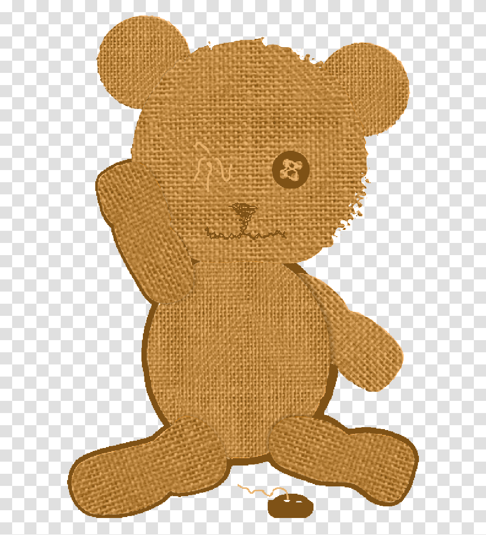 Teddy Bear Bear Teddy Unhappy Sad Eye Damaged Old Teddy Bear Clipart, Toy, Doll, Sack, Bag Transparent Png