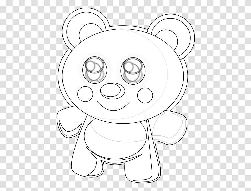 Teddy Bear Black And White Cute Animal Clipart Cartoon, Photography, Portrait, Face, Drawing Transparent Png