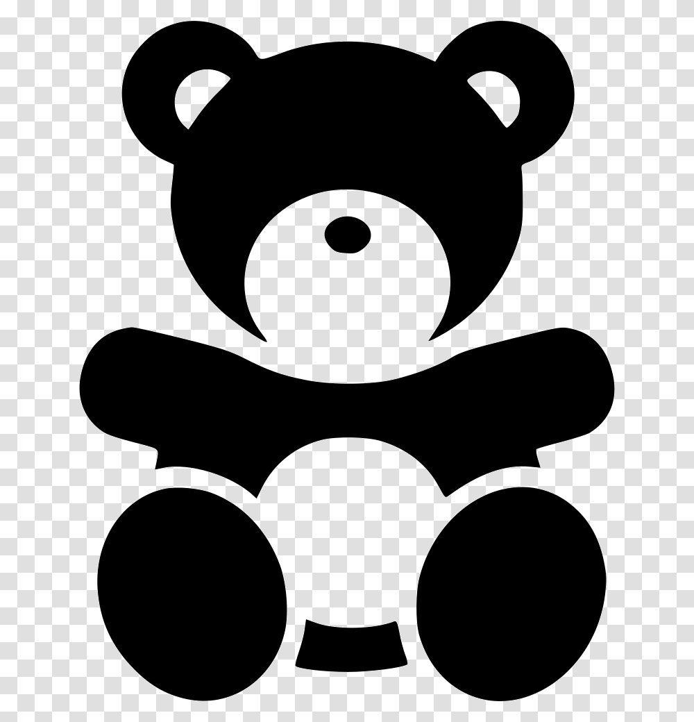 Teddy Bear Black, Stencil, Silhouette Transparent Png