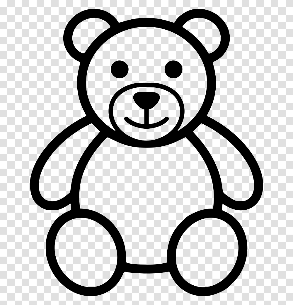 Teddy Bear Icon Free Download, Toy, Outdoors, Plush, Stencil Transparent Png