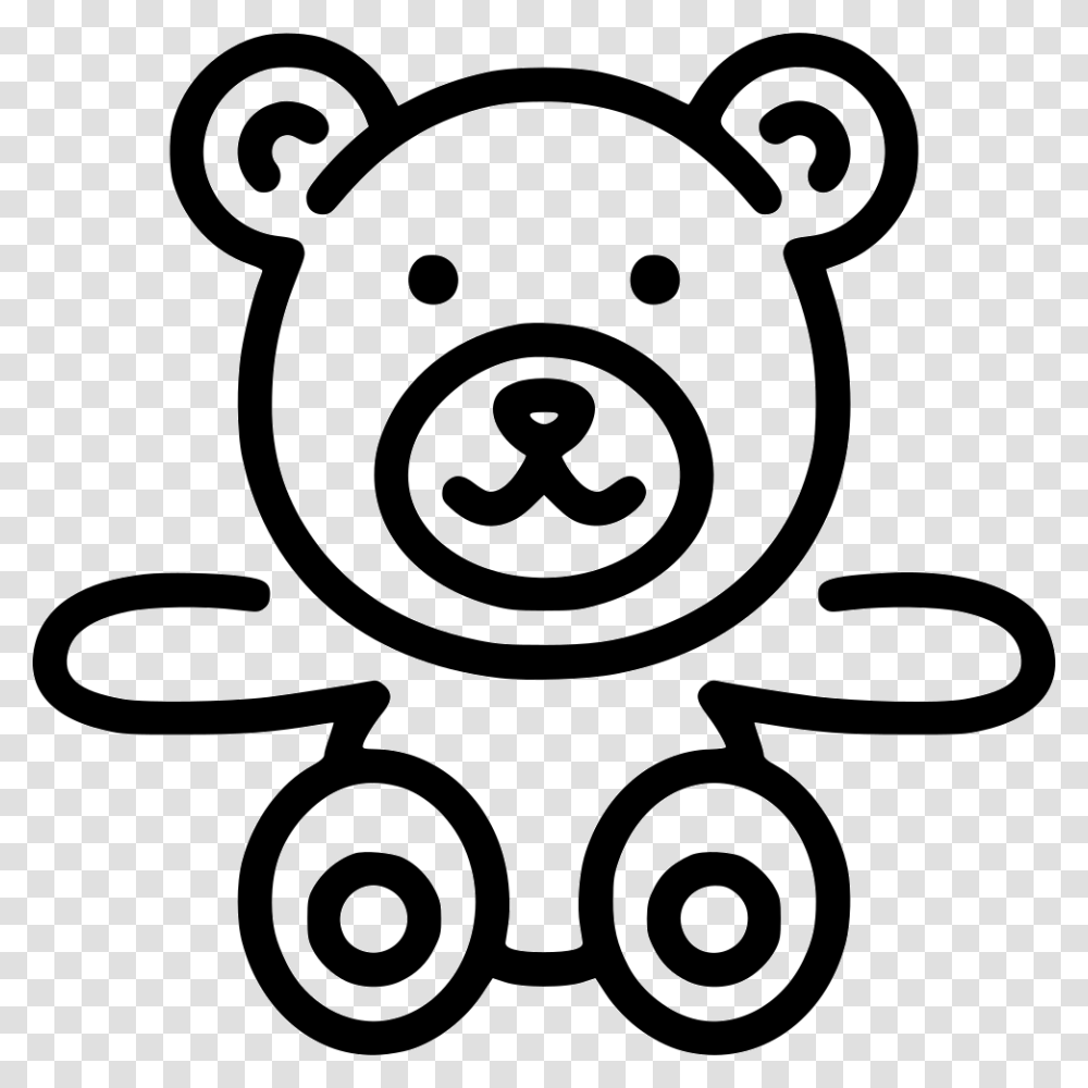 Teddy Bear Icon Kids Bear, Lawn Mower, Tool, Stencil Transparent Png