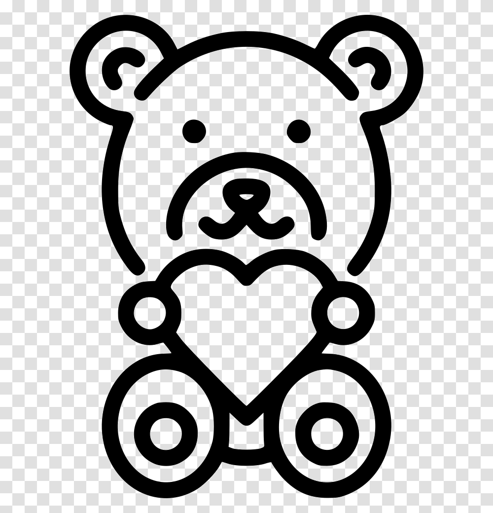 Teddy Bear Icon Kids Branco, Label, Stencil, Sticker Transparent Png