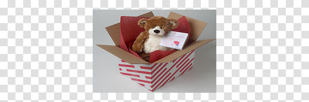 Teddy Bear In A Box, Toy, Carton, Cardboard Transparent Png