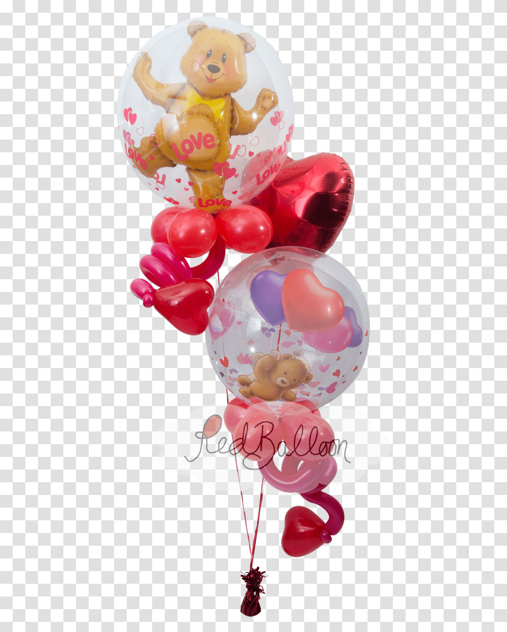 Teddy Bear Love Valentines Red Balloon Cork Teddy Bear Images With Balloons, Inflatable Transparent Png