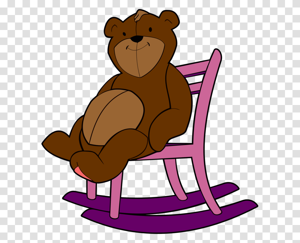 Teddy Bear Rocking Chairs Toy, Furniture Transparent Png
