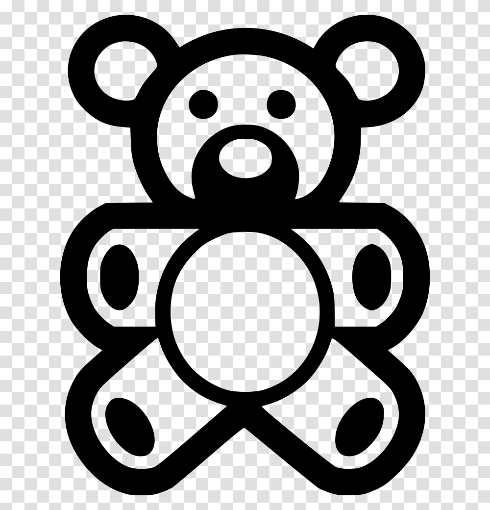 Teddy Bear, Stencil, Logo, Trademark Transparent Png