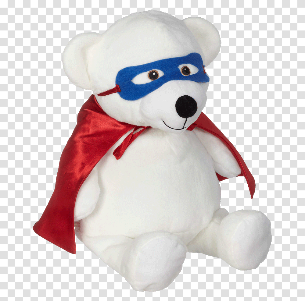 Teddy Bear Superhero With Mask, Plush, Toy, Snowman, Winter Transparent Png