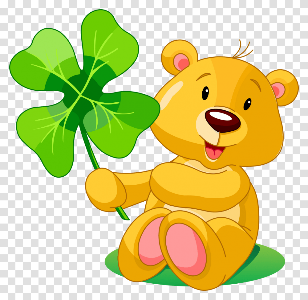 Teddy Bear Vector St Patrick's Day Cute Clipart, Toy, Plant, Cupid Transparent Png