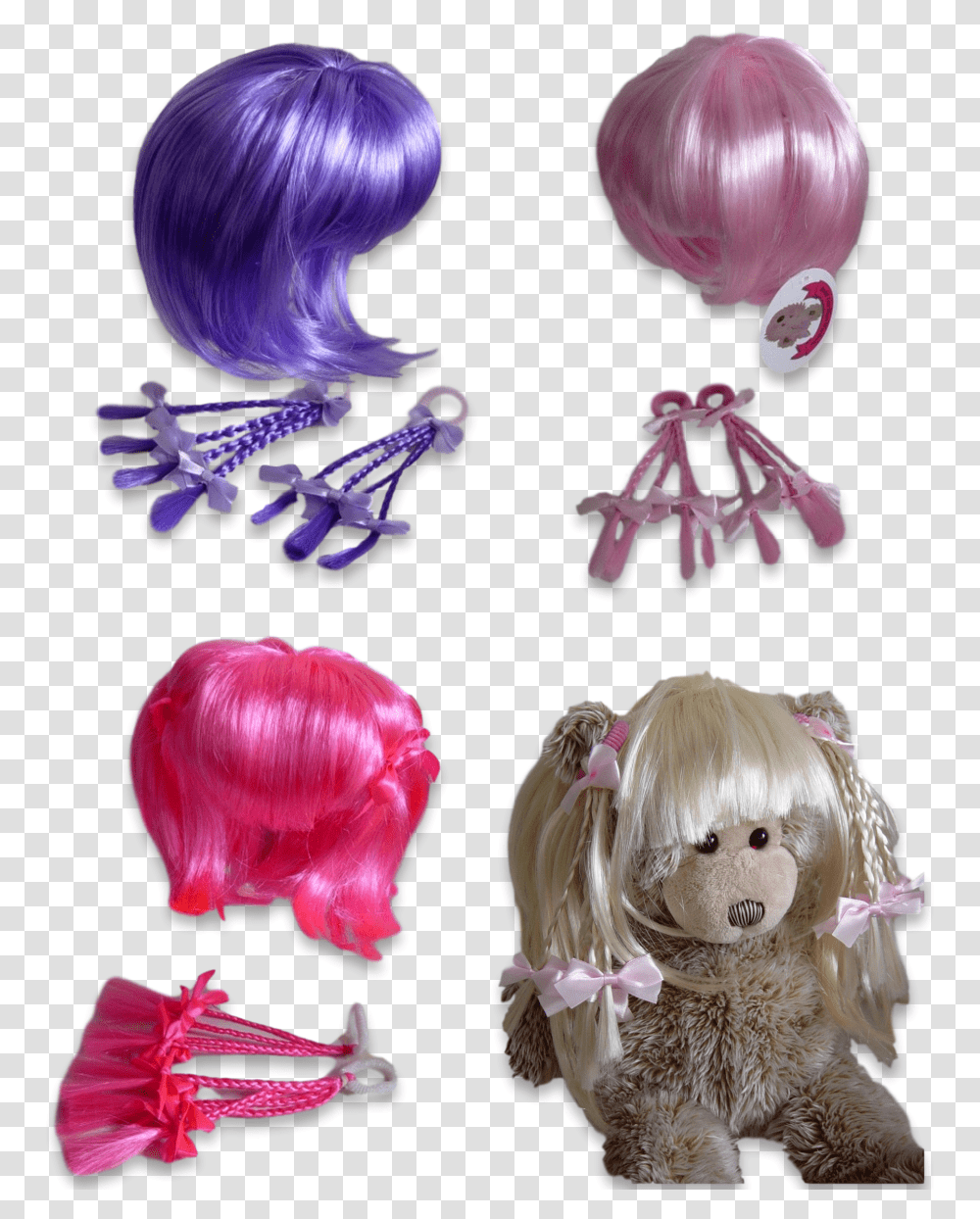 Teddy Bear Wigs Lace Wig, Hair, Doll, Toy, Plant Transparent Png