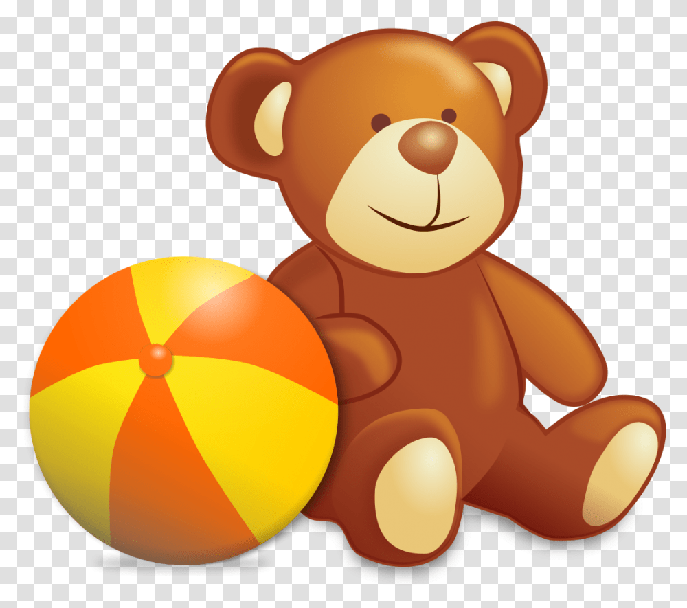 Teddy Bear With Ball, Toy Transparent Png