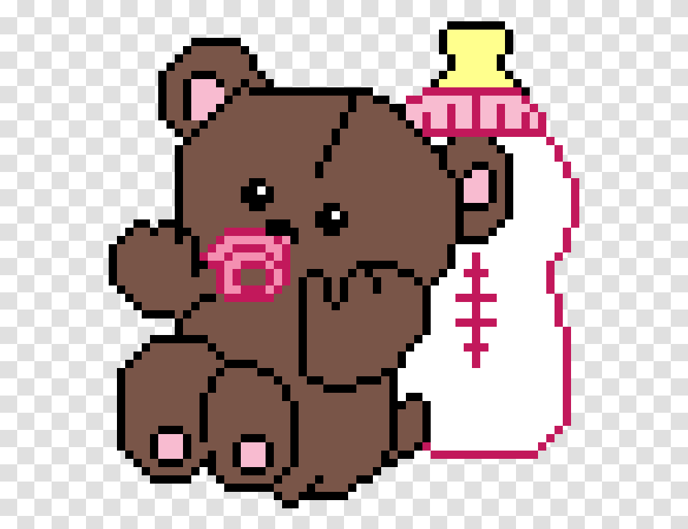 Teddy Bear With Pacifier And Baby Bottle Cartoon Bear With Pacifier, Rug, Word, Face Transparent Png
