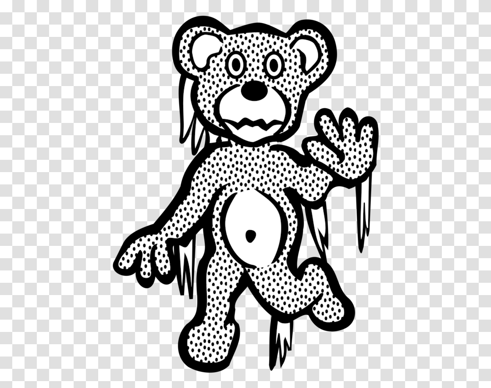 Teddy Bearartmonochrome Photography Frozen Bear Cartoon, Stencil, Mascot Transparent Png