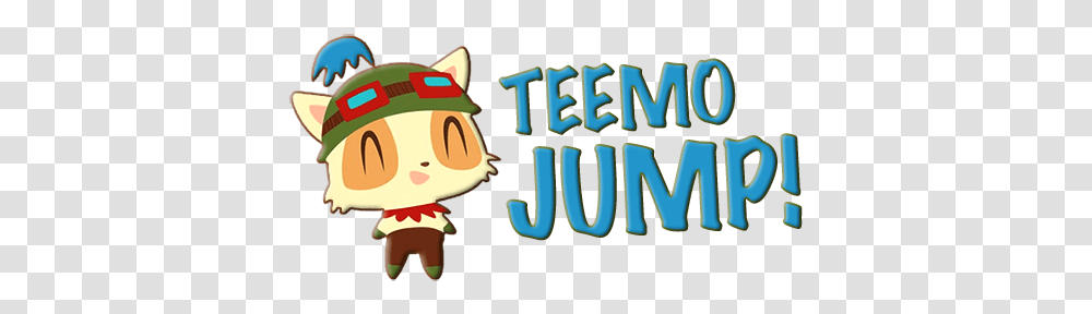 Teemo Jump Cartoon, Text, Toy, Plant, Tree Transparent Png