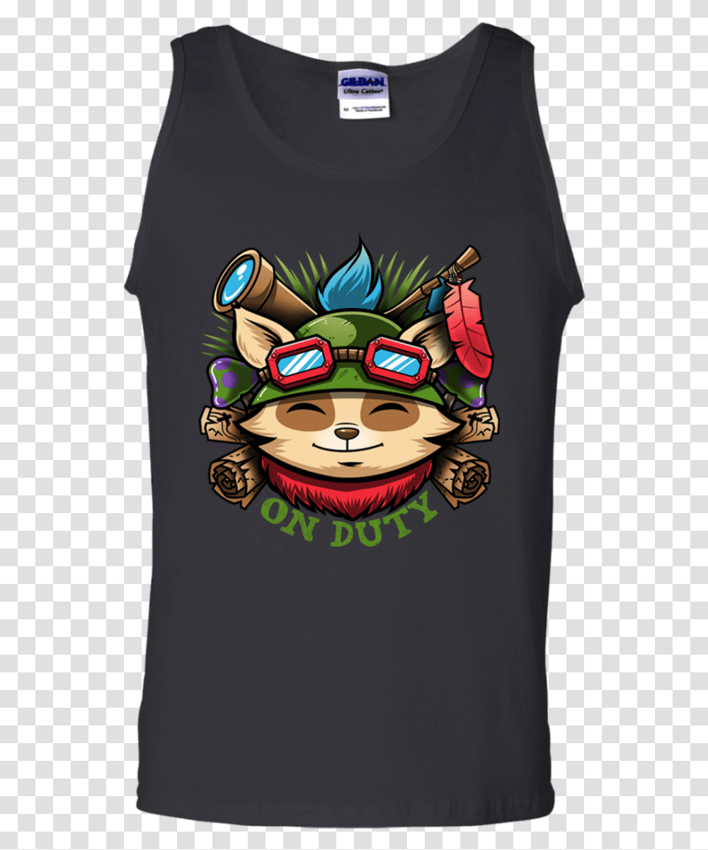 Teemo On Duty Lol Tank Top Top, Apparel, Sleeve, T-Shirt Transparent Png