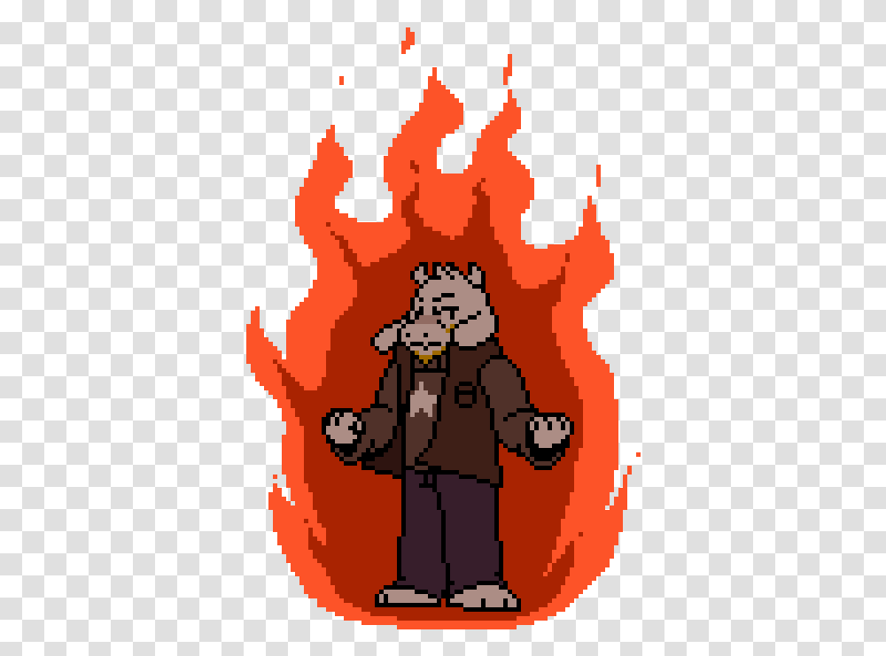 Teen Asriel Using Fire Magic Flowey Full Size Cartoon, Leaf, Plant, Face, Outdoors Transparent Png