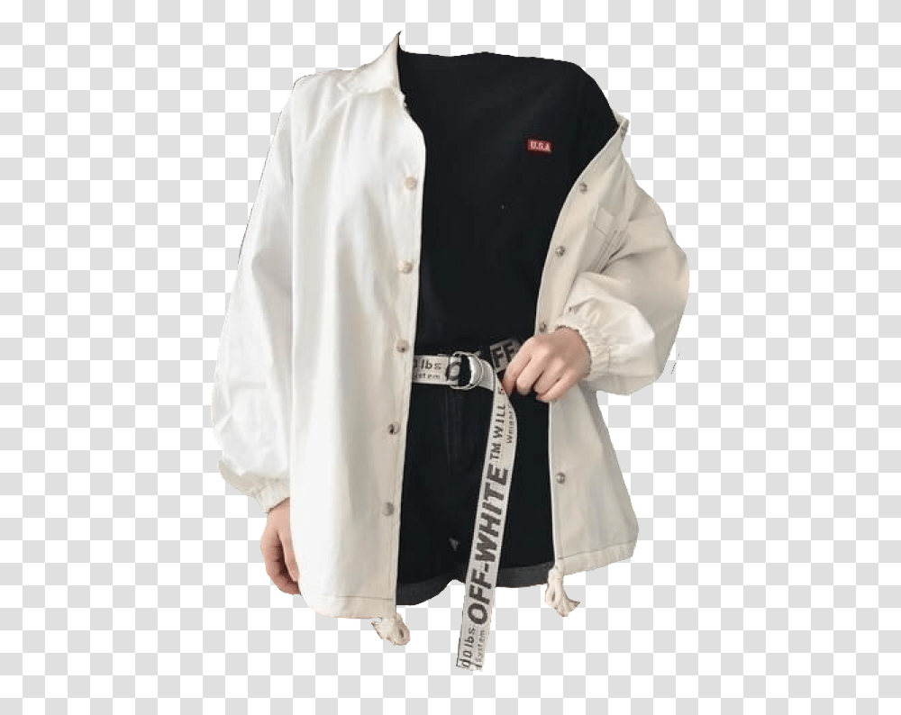 Teen Dress Black And White Free Black And White Aesthetic Outfit, Clothing, Apparel, Coat, Lab Coat Transparent Png
