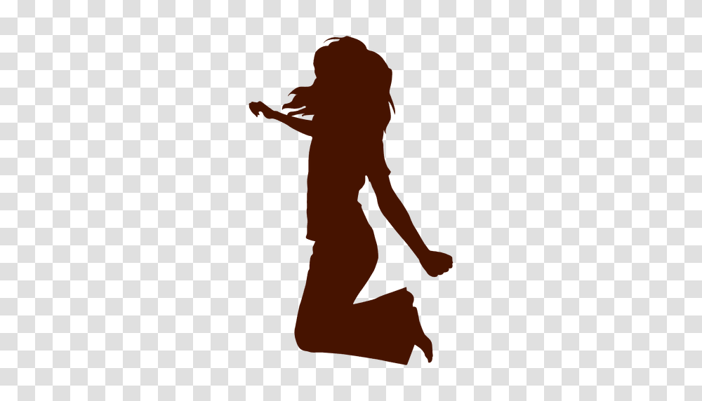 Teen Girl Jumping Silhouette, Person, Kneeling, Leisure Activities, Photography Transparent Png