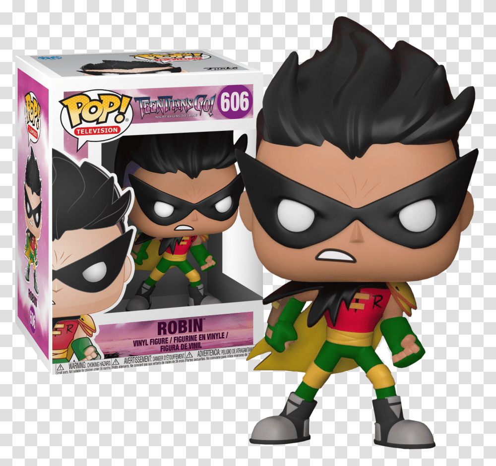 Teen Titans Go Robin Night Begins To Shine Funko Pop, Person, Human, Advertisement, Poster Transparent Png