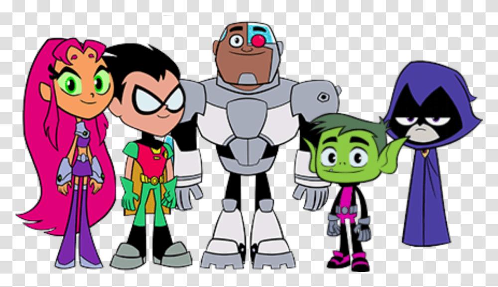 Teen Titans Go Wikia Teen Titans Go Characters, Robot, Crowd Transparent Png