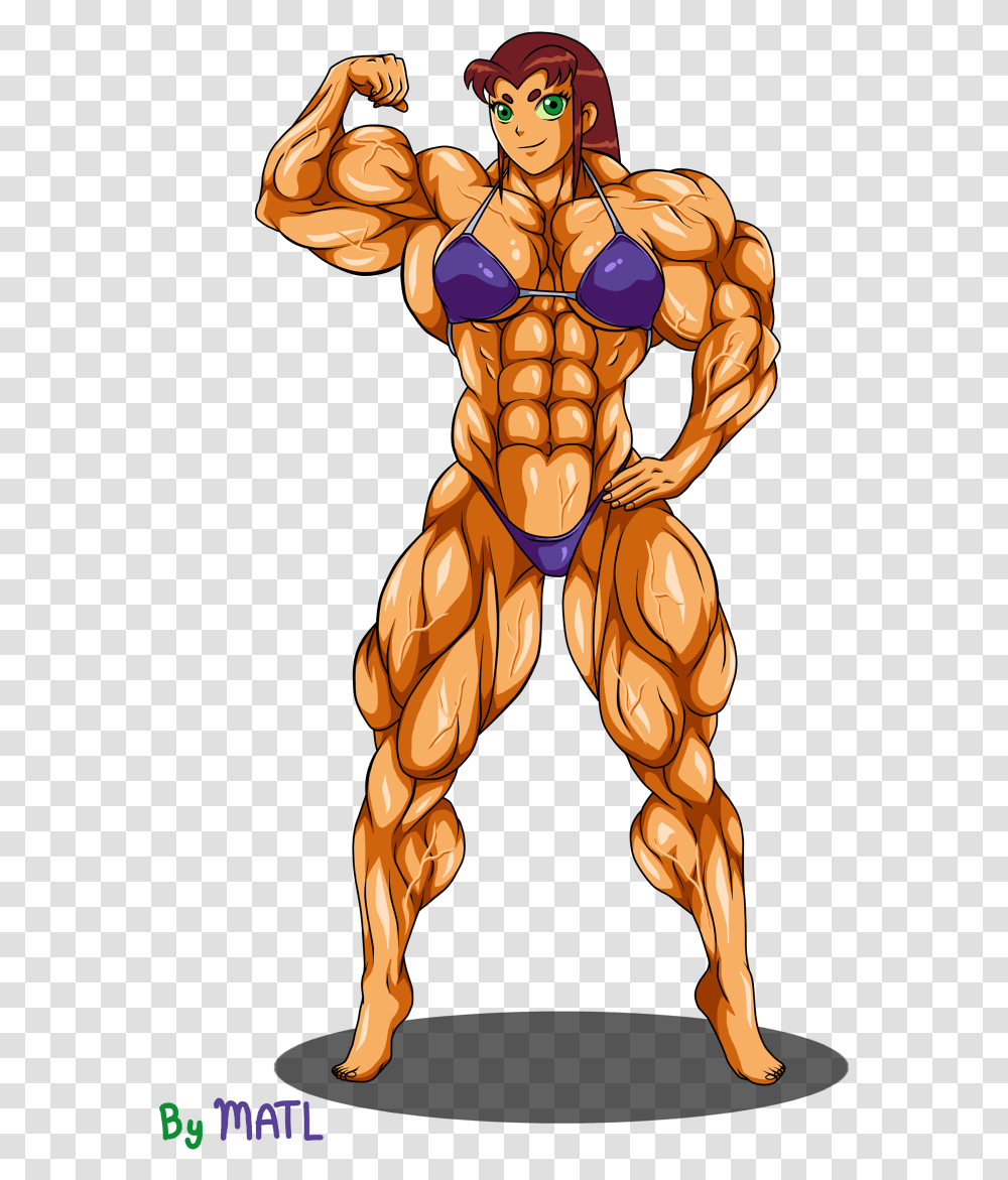 Teen Titans Starfire Muscle, Torso, Plant, Mammal, Animal Transparent Png