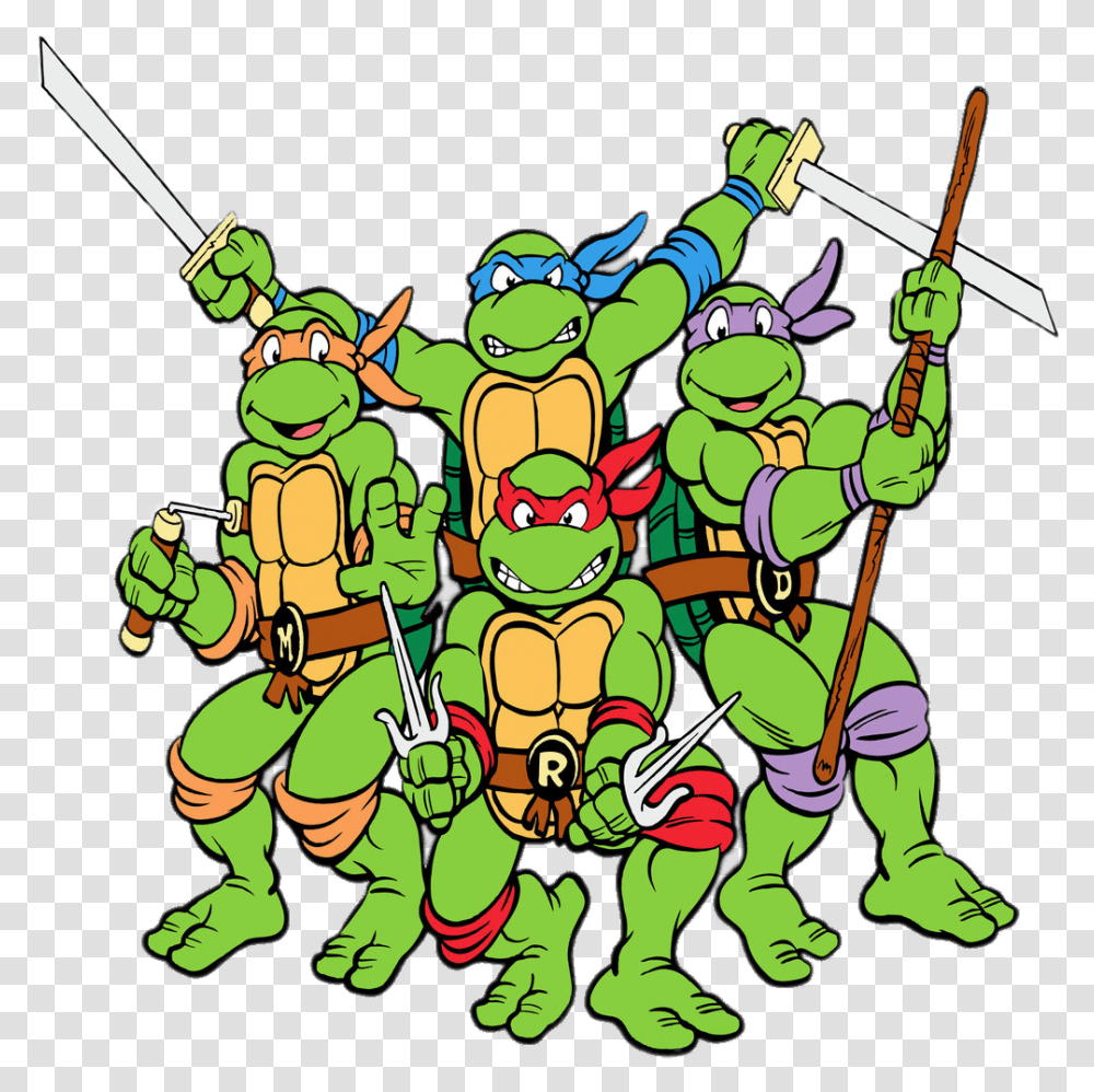 Teenage Mutant Ninja Turtles Group, Costume, Duel, Knight, Crowd Transparent Png