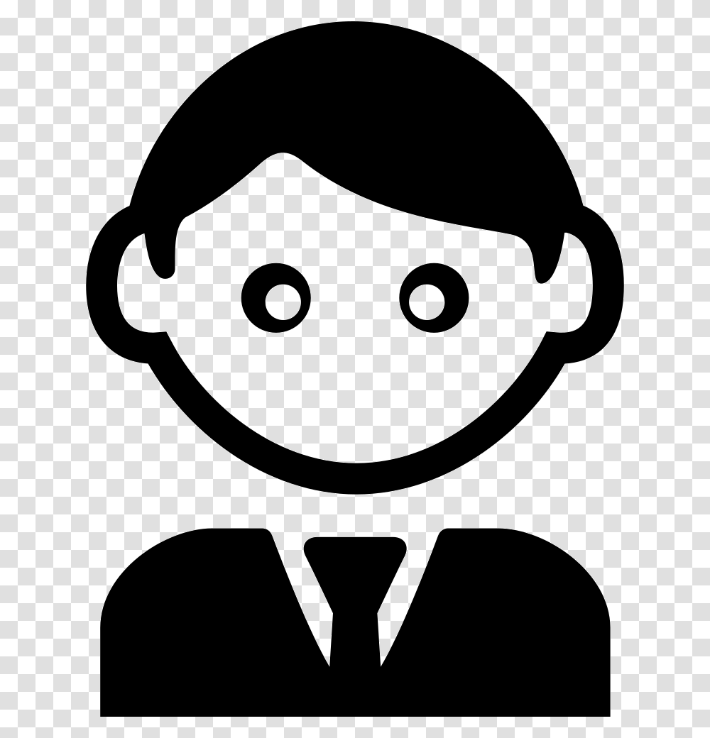 Teenager Boy With Tie, Stencil, Silhouette Transparent Png