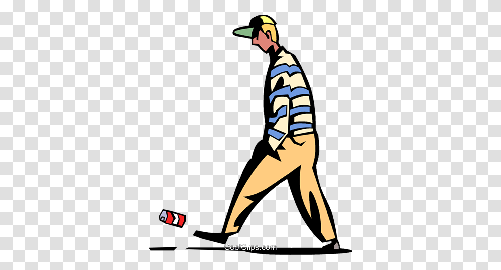 Teenager Kicking A Can Royalty Free Vector Clip Art Illustration, Person, Ninja, Pants Transparent Png