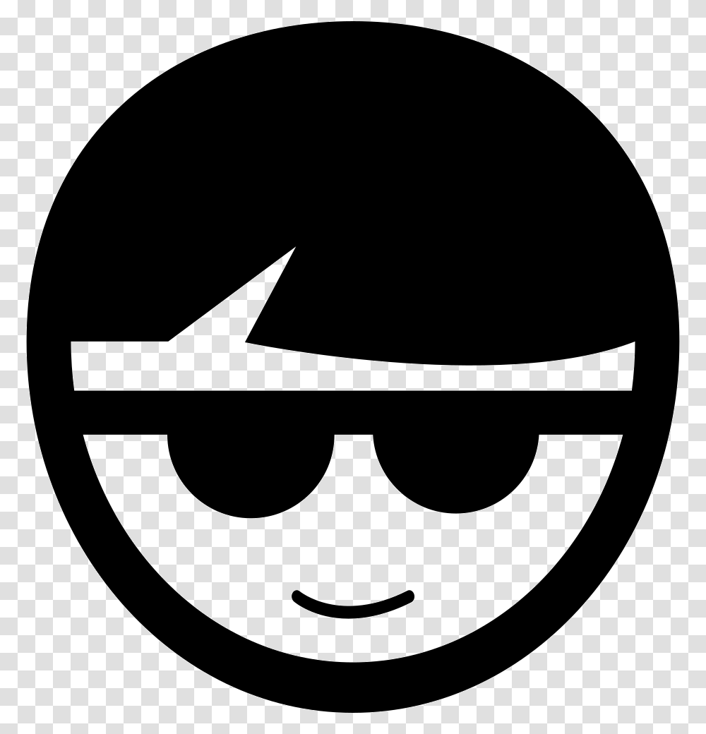 Teenager With Sun Glasses Teen Icon Vector Free, Stencil, Baseball Cap, Hat Transparent Png