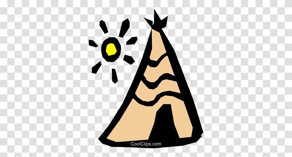 Teepee Royalty Free Vector Clip Art Illustration, Poster, Advertisement, Plectrum, Outdoors Transparent Png