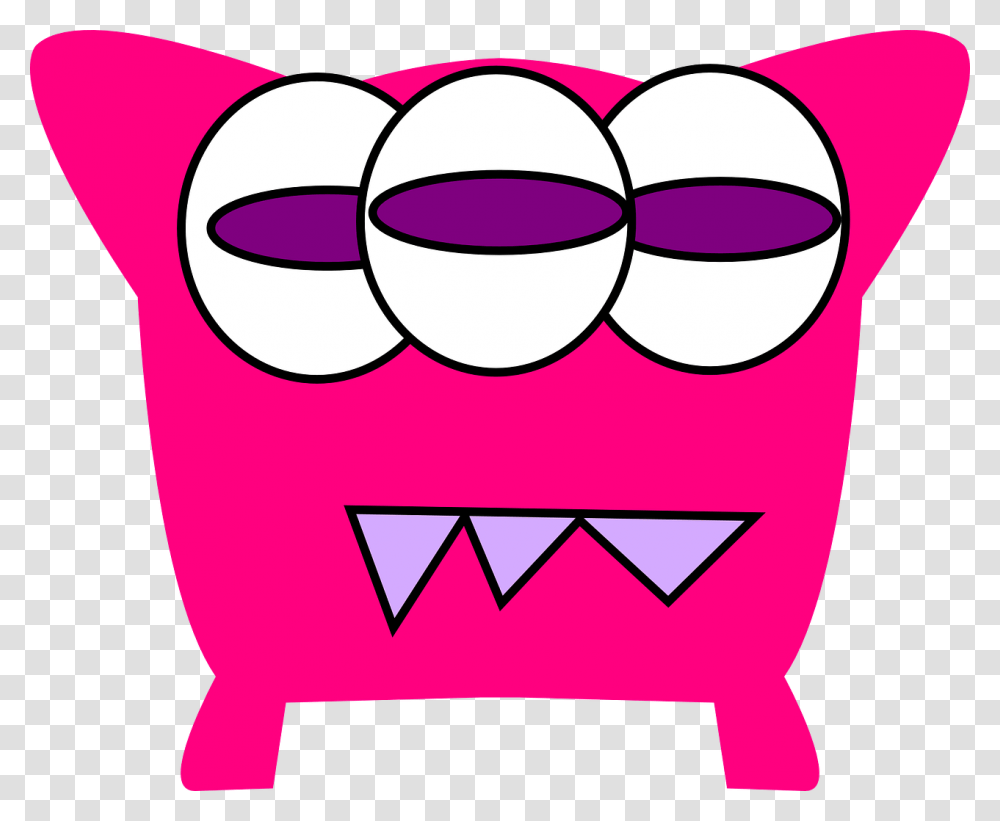 Teeth Monster, Pillow, Cushion, Bag Transparent Png