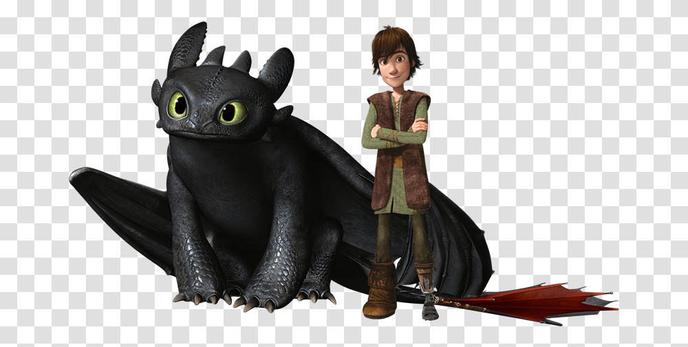 Teethless And Hiccup Young How To Train Your Dragon Toothless, Person, Human, Figurine, Toy Transparent Png