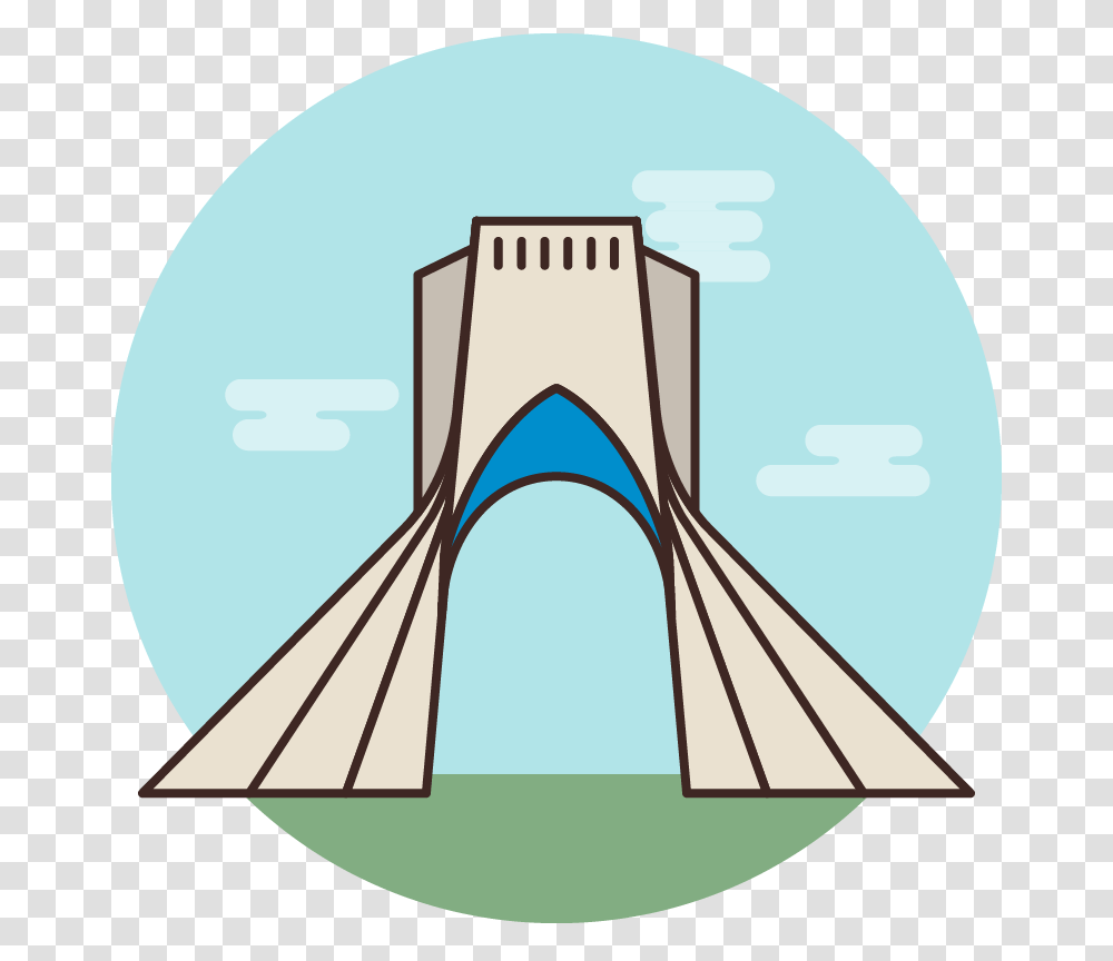 Tehran Icon, Building, Bridge, Suspension Bridge Transparent Png