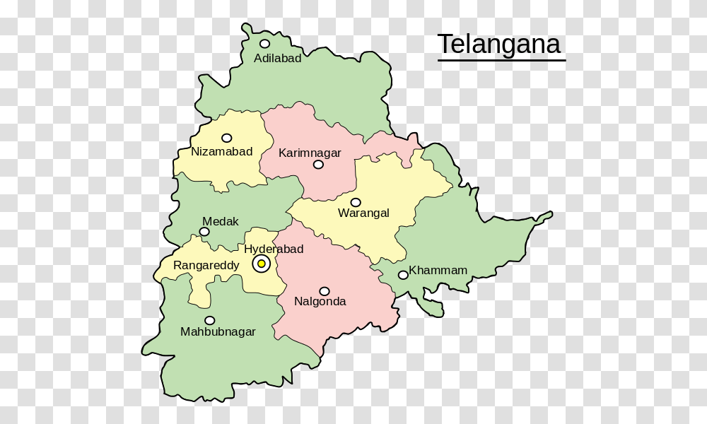 Telangana Map Mal Telangana Map 10 Districts, Diagram, Atlas, Plot, Person Transparent Png