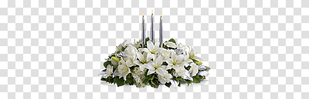 Teleflora Silver Elegance Centerpiece, Plant, Flower, Blossom, Flower Bouquet Transparent Png