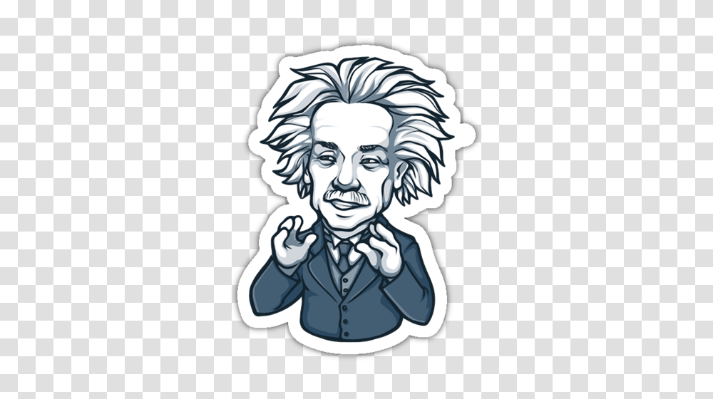 Telegram Albert Einstein Stickker, Person, Drawing, Face Transparent Png