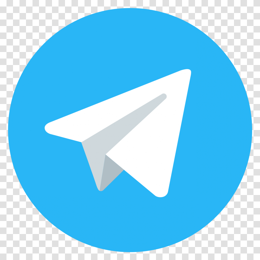 Telegram Free And Circle Twitter Logo, Paper, Triangle, Origami Transparent Png