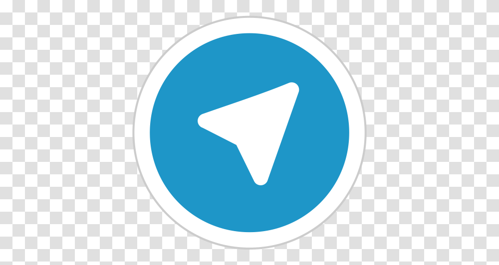 Telegram Icon Of Flat Style Circle, Triangle, Symbol, Star Symbol, Sign Transparent Png
