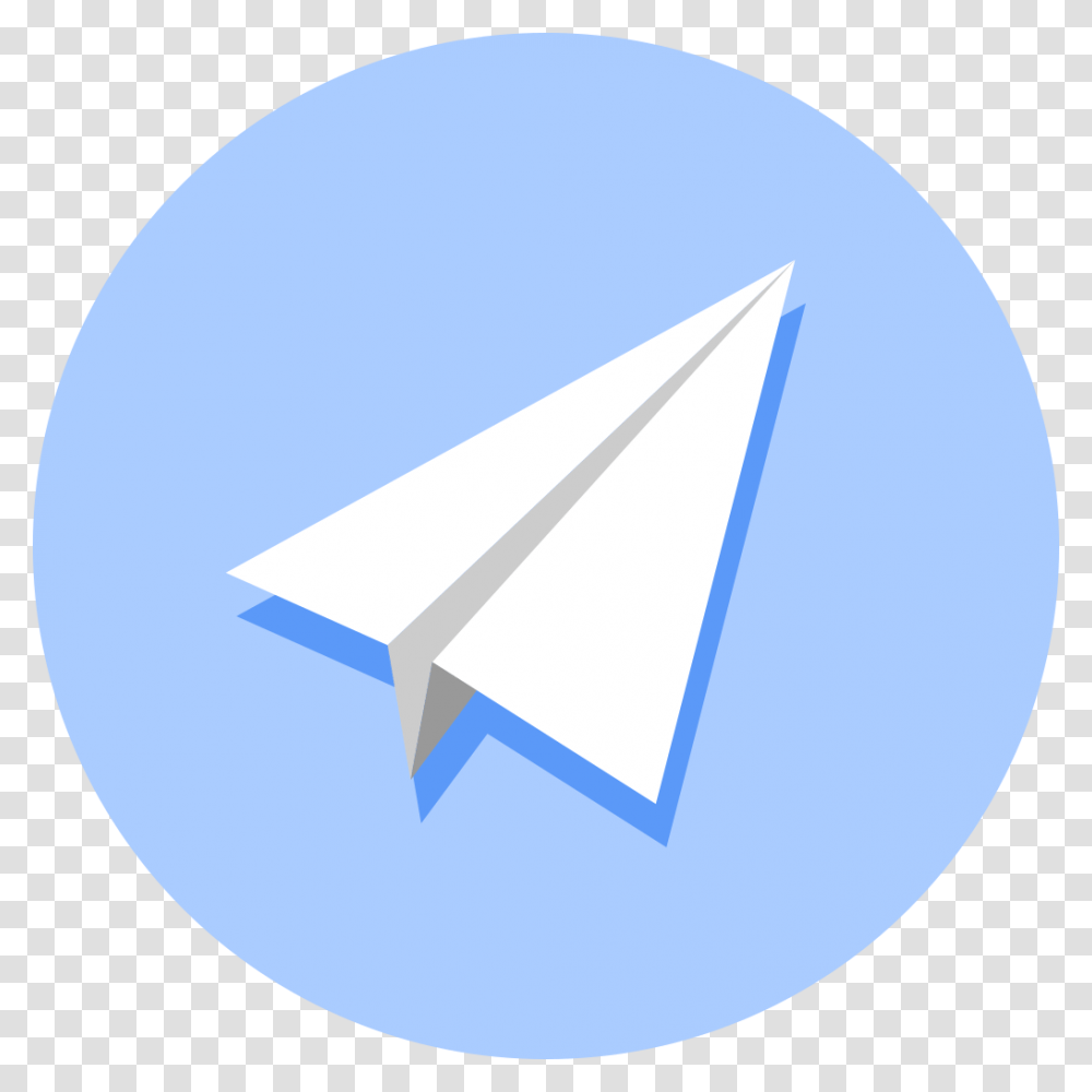 Telegram Icon, Sphere, Triangle, Paper Transparent Png