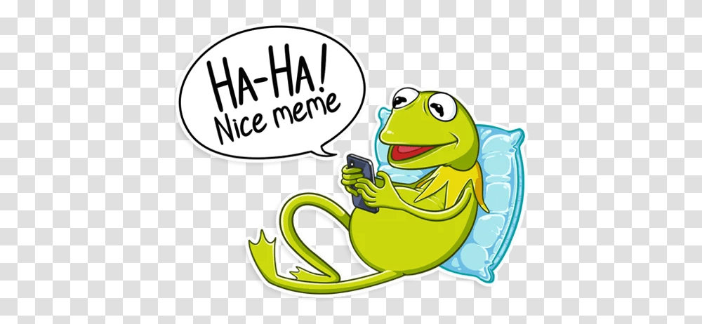 Telegram Sticker 23 From Collection Kermit The Frog Family Love, Amphibian, Wildlife, Animal, Tree Frog Transparent Png