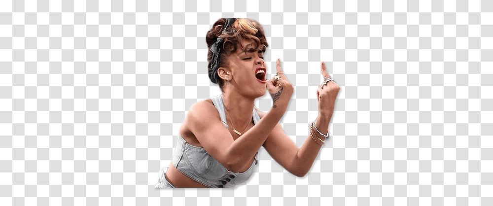 Telegram Sticker Rihanna We Found Love, Person, Human, Finger, Arm Transparent Png