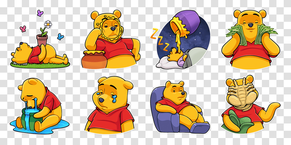 Telegram Stickers Winnie The Pooh, Label, Helmet, Plant Transparent Png