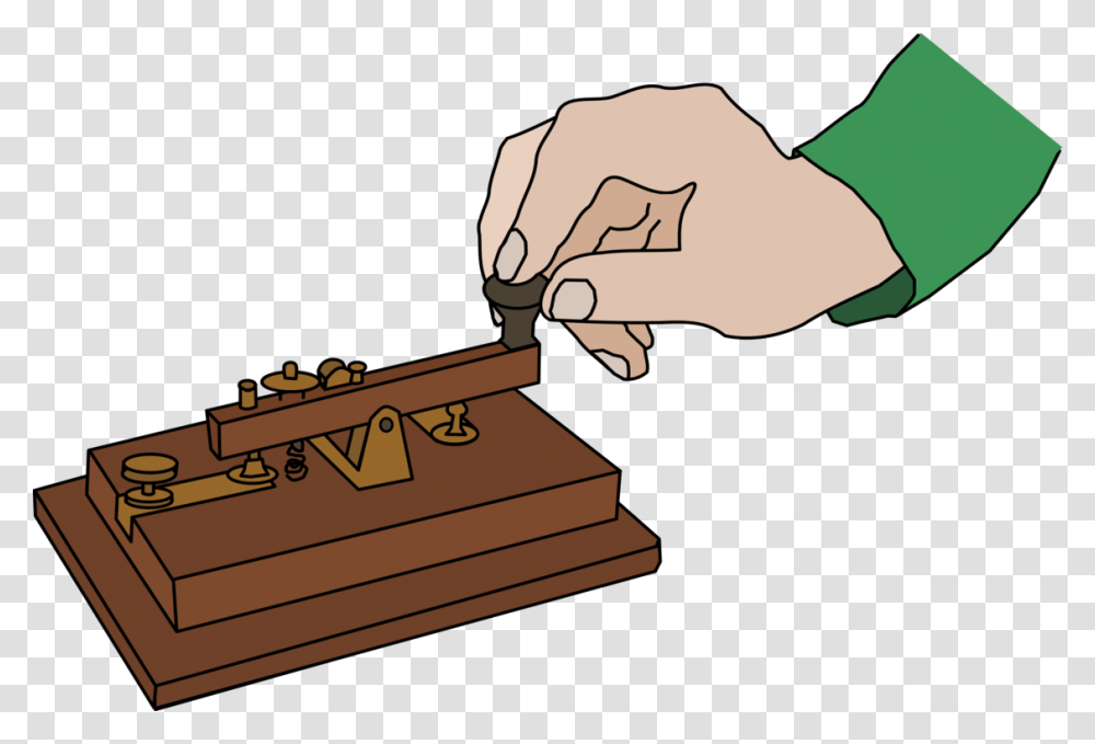 Telegraphy Electrical Telegraph Morse Code Telegraph Key Computer, Hand, Chess, Game Transparent Png