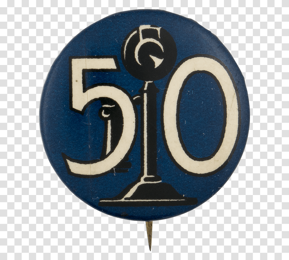 Telephone 50th Anniversary Event Button Museum Emblem, Logo, Trademark, Word Transparent Png