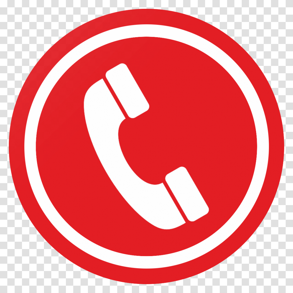 Telephone Circle Symbol Icon Images Red Phone Icon, Label, Text, Logo, Word Transparent Png