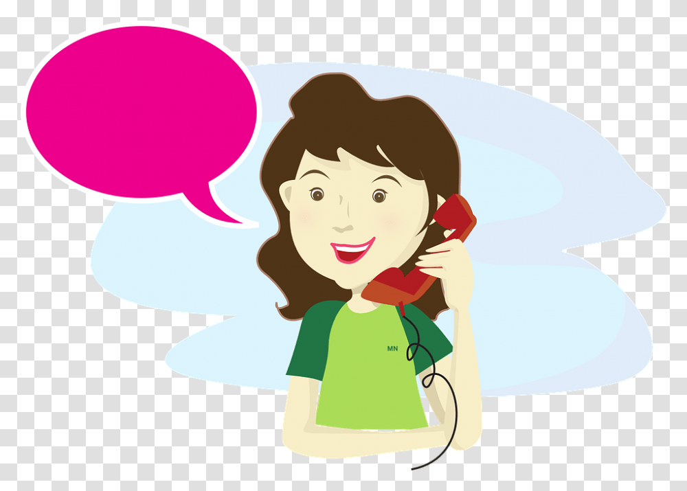 Telephone Conversation Telephone Interview Clipart, Outdoors, Label, Female Transparent Png
