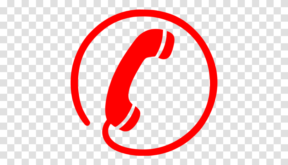 Telephone Icon Red Red Color Phone Icon, Text, Number, Symbol, Alphabet Transparent Png