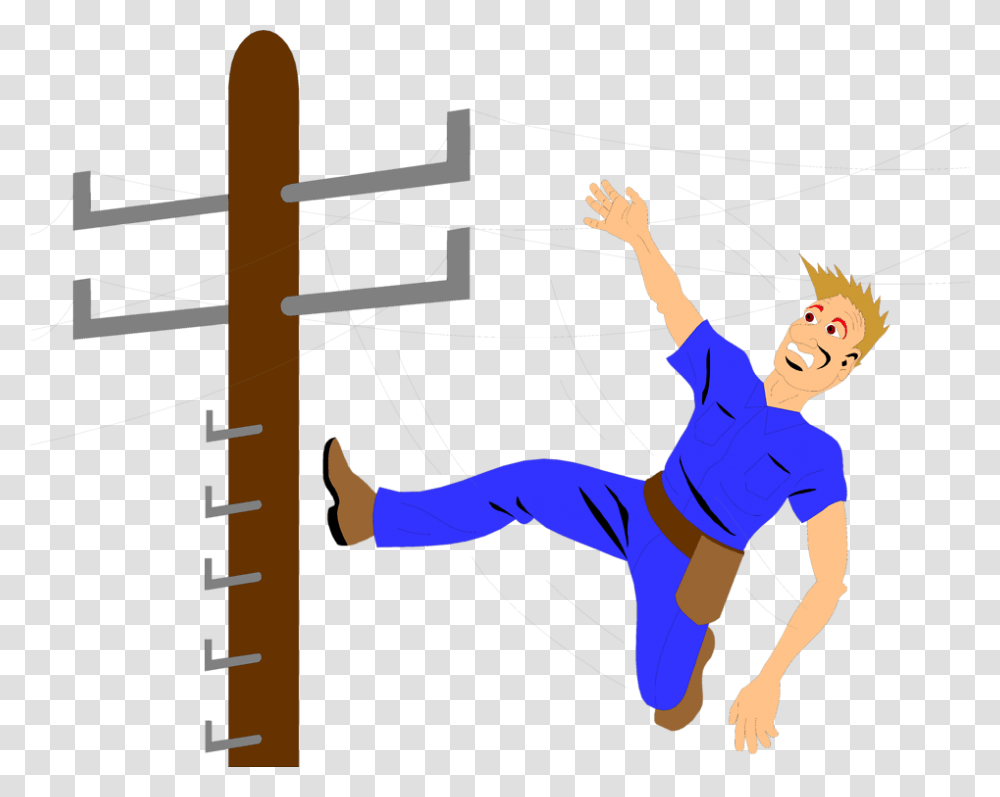Telephone Poll Man On Telephone Pole Clipart, Person, Human, Sport, Sports Transparent Png