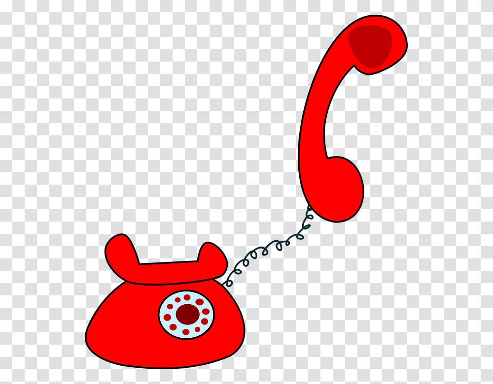 Telephone Set Red Rotary Dial Retro Phone, Smoke Pipe, Electronics Transparent Png